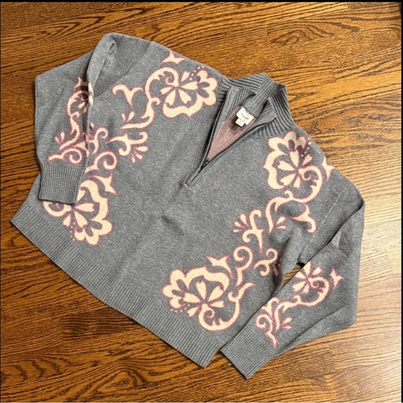 New Anthropologie The Montana Mock-Neck Half-Zip Sweater by Maeve Size S - Picture 5 of 8